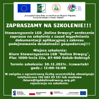 Szkolenie LGD "Dolina Drwęcy" 30.12.2021 r.